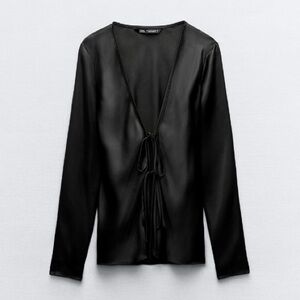 Zara satin effect blouse